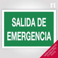 Foto principal CARTEL PVC LUMINISCENTE 21x30CM SALIDA EMERGENCIA 0367