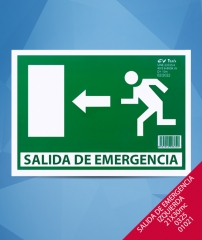 Foto principal SALIDA EMERGENCIA IZQDA.PVC 21x30 *