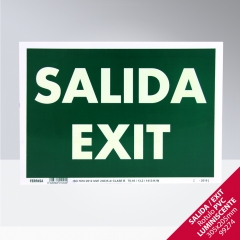 Foto principal SALIDA/EXIT Rotulo PVC LUMINISCENTE 305x205mm 