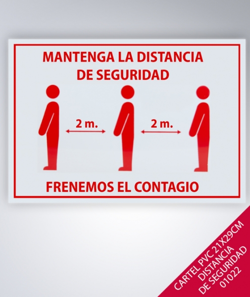 Foto principal CARTEL PVC 21X29CM DISTANCIA DE SEGURIDAD