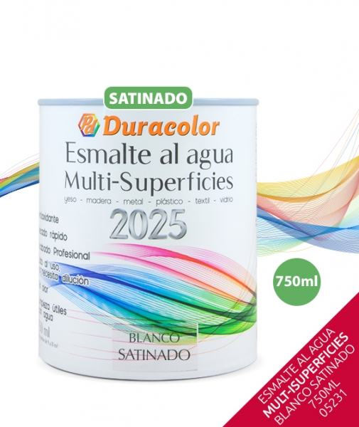 Foto principal ESMALTE AL AGUA MULTI-SUPERFICIES BLANCO SATINADO 750ML