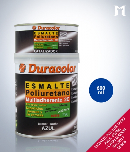 Foto principal ESMALTE POLIURETANO AZUL + CATALIZADOR RAL-5017 600ML