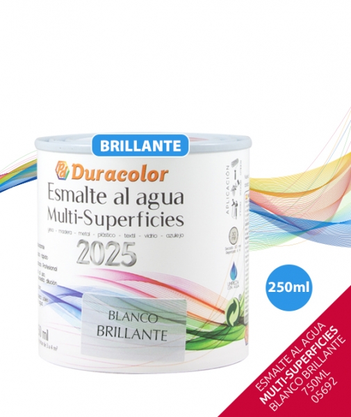 Foto principal ESMALTE AL AGUA MULTI-SUPERFICIES BLANCO BRILLANTE 250ML