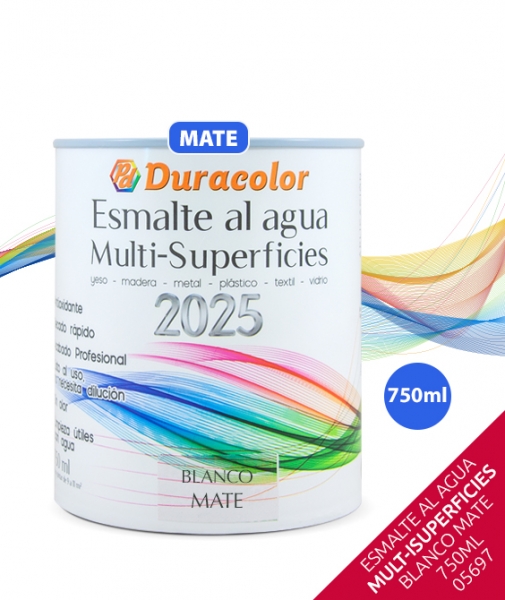 Foto principal ESMALTE AL AGUA MULTI-SUPERFICIES BLANCO MATE 750ML