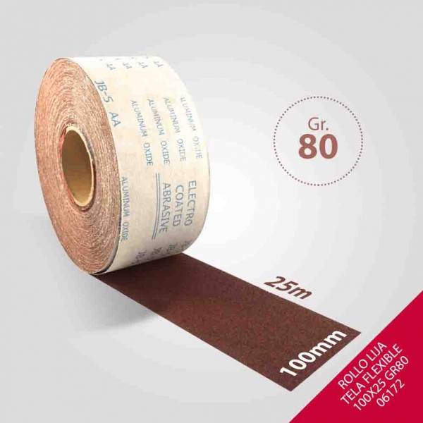 Foto principal ROLLO LIJA TELA FLEXIBLE 100X25 GR80