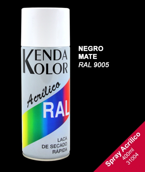 Foto principal SPRAY NEGRO MATE KENDA ACRÍLICO