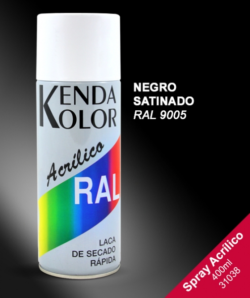 Foto principal SPRAY NEGRO SATINADO KENDA ACRÍLICO