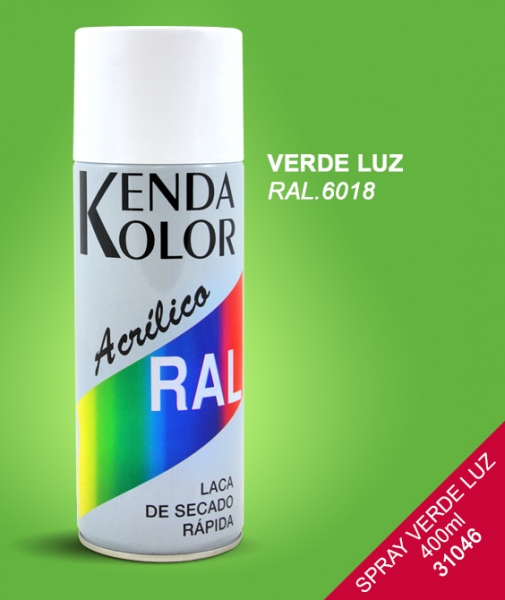 Foto principal SPRAY VERDE LUZ KENDA ACRÍLICO 400ml RAL 6018