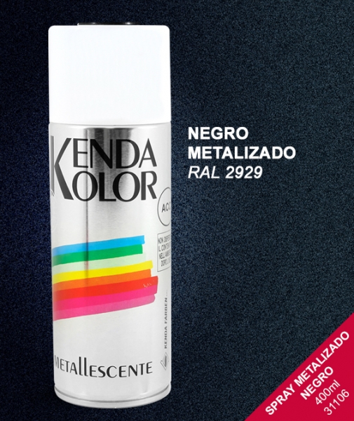 Foto principal SPRAY METALIZADO NEGRO KENDA 400ML SIN/020 2929