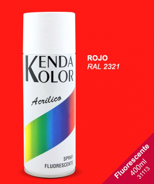 Foto principal SPRAY FLUORESCENTE ROJO KENDA 400ML