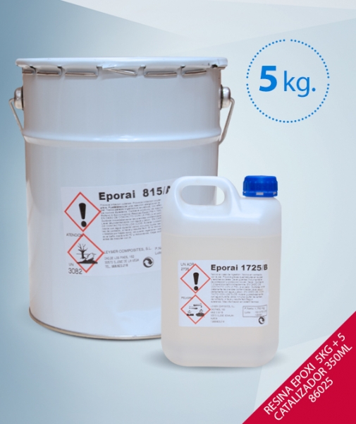 Foto principal RESINA EPOXI 5KG + 5 CATALIZADOR 350ML