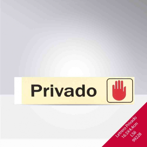 Foto principal LETREROS Y SILUETAS PRIVADO 165x43mm