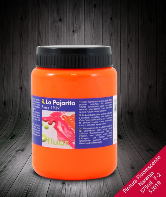 PINTURA FLUORESCENTE NARANJA 375ML F-2